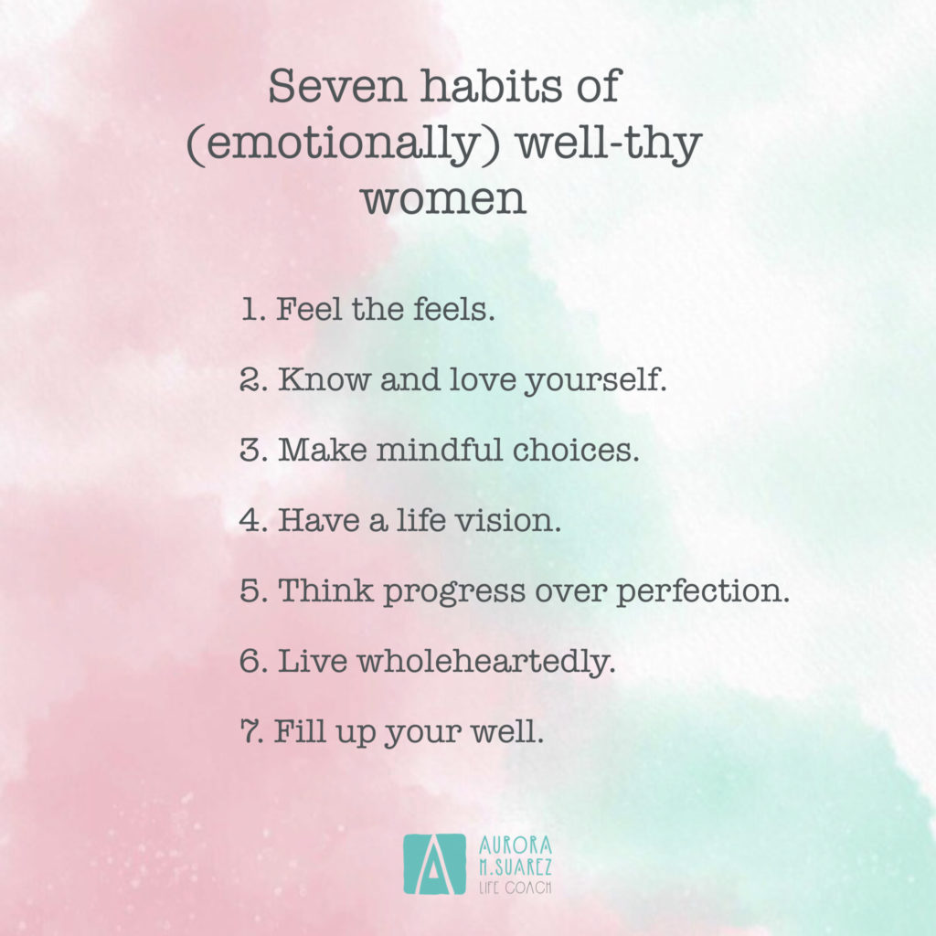 seven habits of emotionally well-thy women
